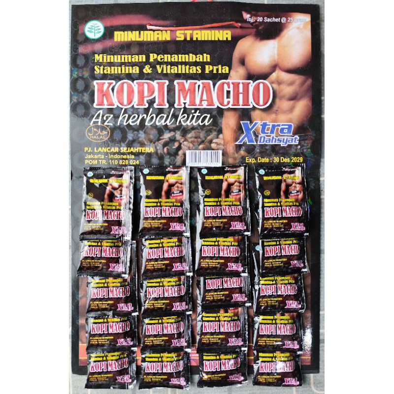 

Kopi Macho 1 Hanger 20 Sachet Minuman Stamina Pria