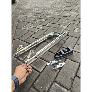 Arm supra x125 tipe long full besi tebal/supit belakang/swing arm karisma long hanmade lokal