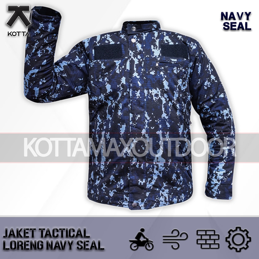 Jaket Tactical Pria Keren Army Motif Loreng Navy Seal Army - Jaket Motor Terbaru