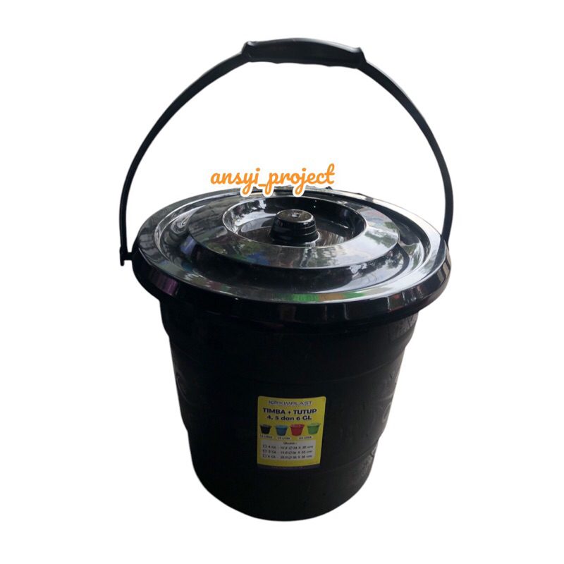 EMBER HITAM TUTUP 5 GALON / EMBER 19 LITER / BASIN TUTUP