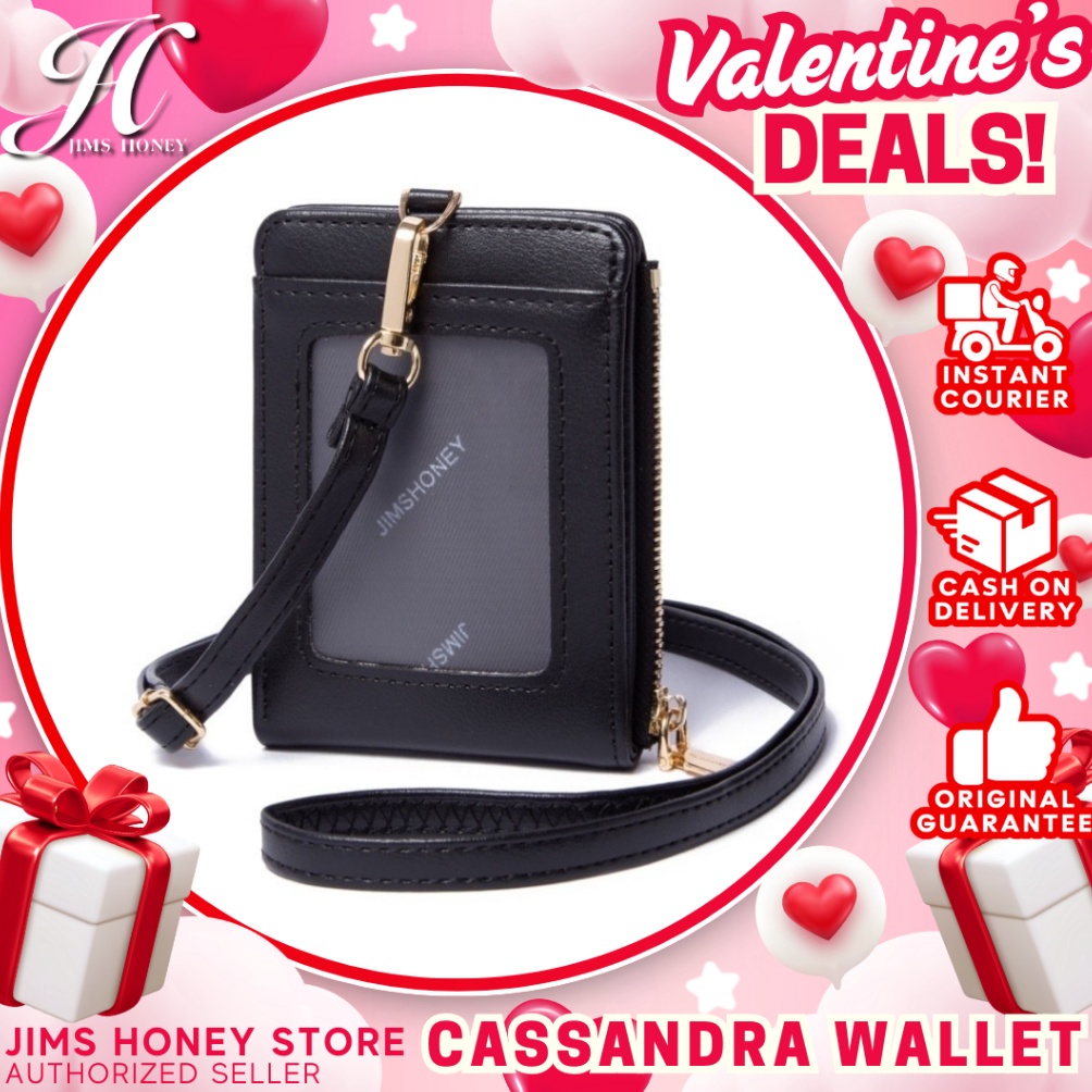 KODE E74O JIMS HONEY CASSANDRA WALLET DOMPET LANYARD KALUNG GANTUNG LEHER ID CARD HOLDER WANITA PRIA