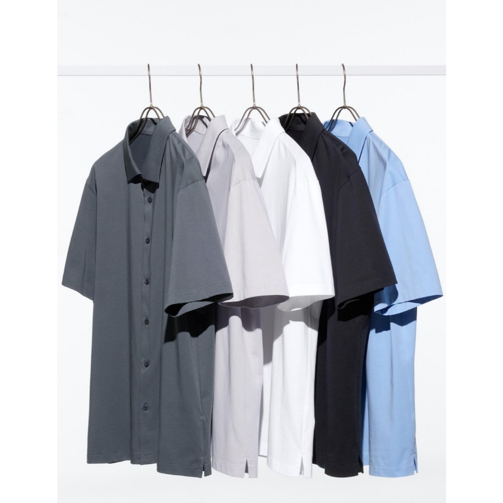 KAOS POLO KANCING FULL UNIQLO AIRISM KATUN T-SHIRT POLO PRIA KAOS COWO UNIQLO AIRISM