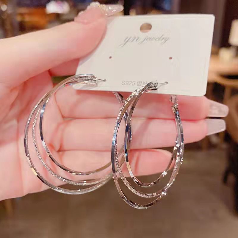 Anting Wanita Try Hoop/Anting Hoop Aksesoris Fashion
