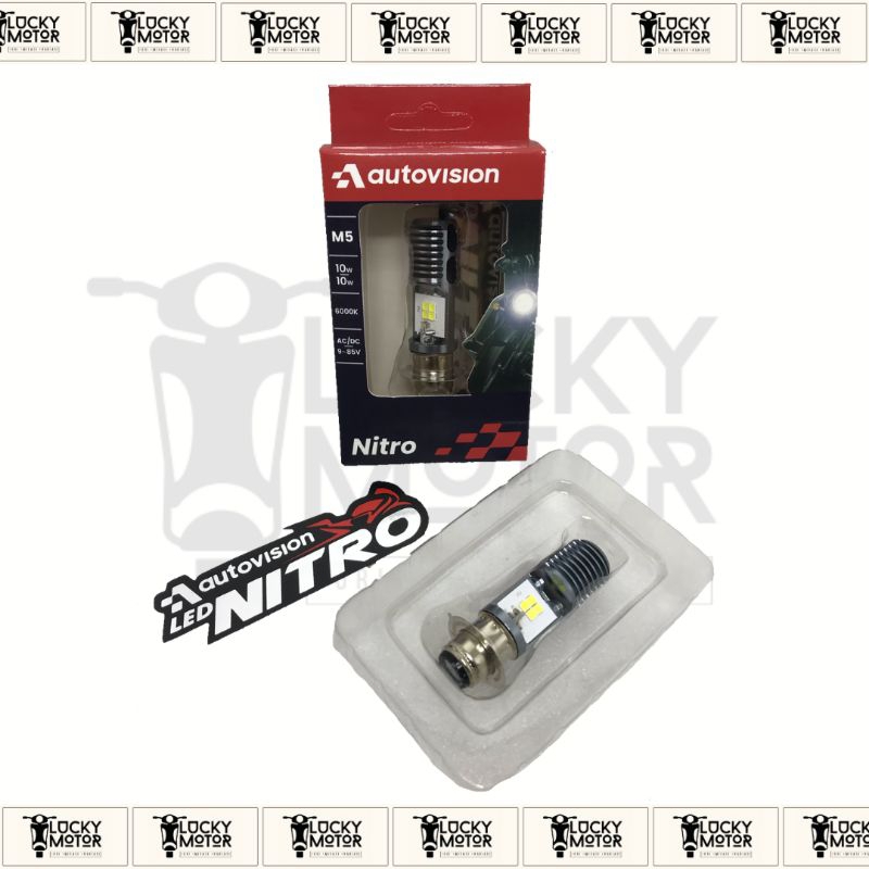 AUTOVISION | Lampu LED Autovision Nitro 2sisi | Lampu depan motor LED Autovision Nitro original K1 M