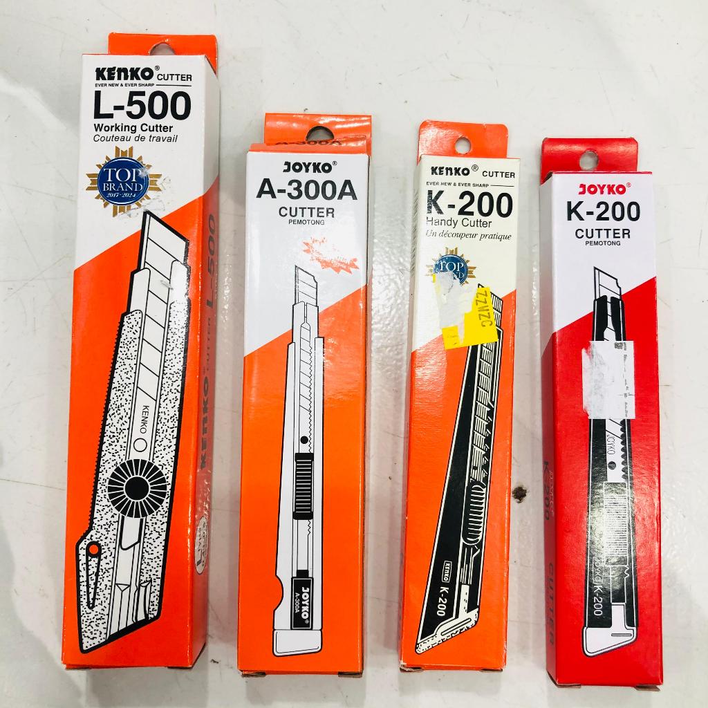 

Cutter Pemotong Joyko dan Kenko Cocok Untuk Memotong Kertas, Kadus, dan Plastik