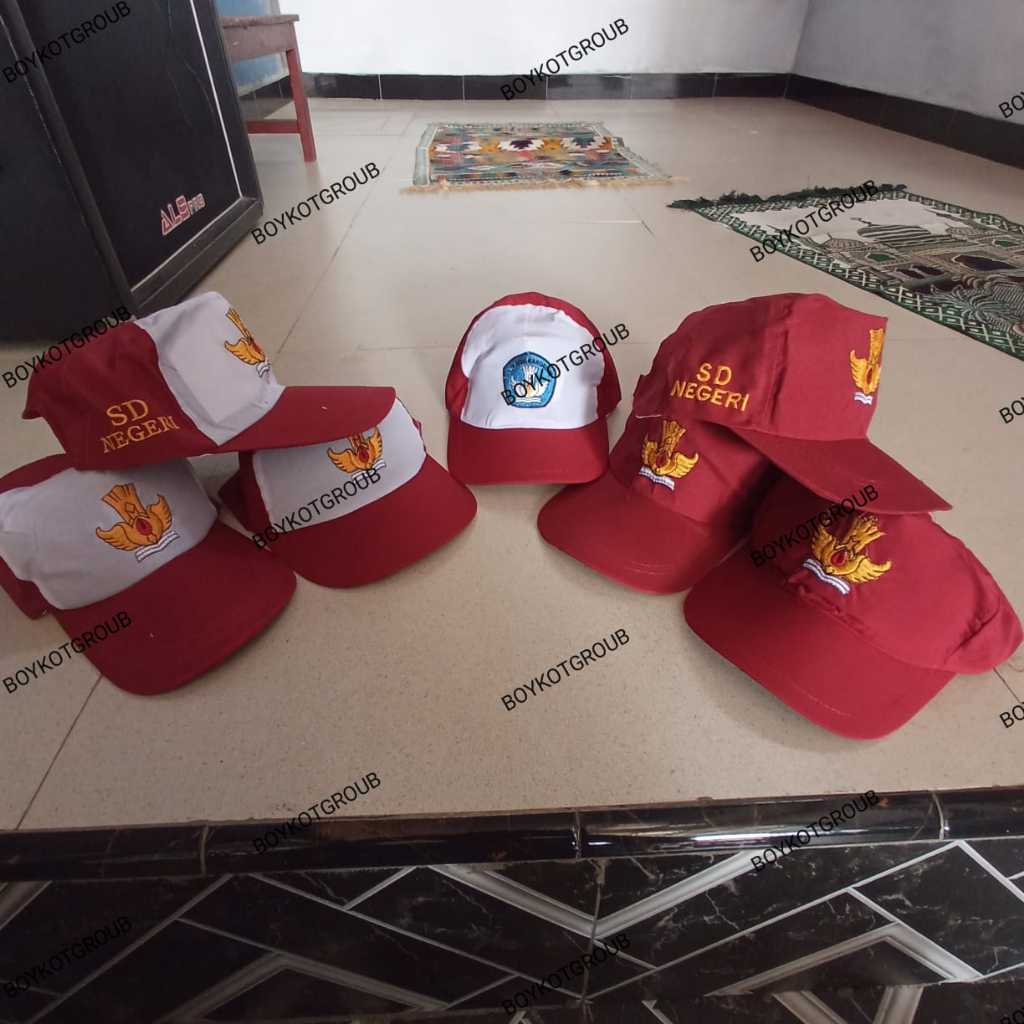 20 BIJI topi sekolah sd lengkap / topi sekolah sd grosir 20 biji