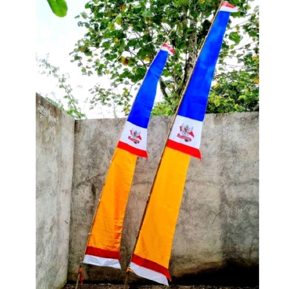 Umbul umbul layur kombinasi Garuda 4 M warna warni bijian