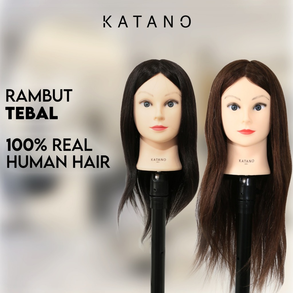 Kepala Patung Rambut 100% ASLI Manekin Rambut Hairdo untuk Salon - Manekin Kepala Rambut Asli Salon