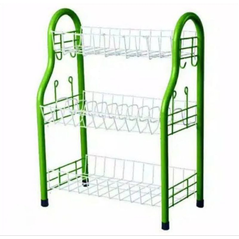 Rak piring meja Naga | Rak piring meja 3 Tingkat | Rak piring Dragon 3 susun | Rak piring kawat