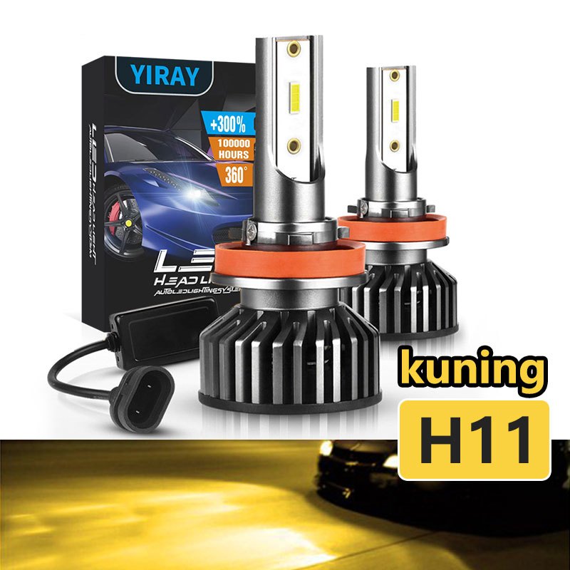 2PCS Lampu Led Fog lamp H11/H8/H9 Kuning 3000k Gold Sepasang