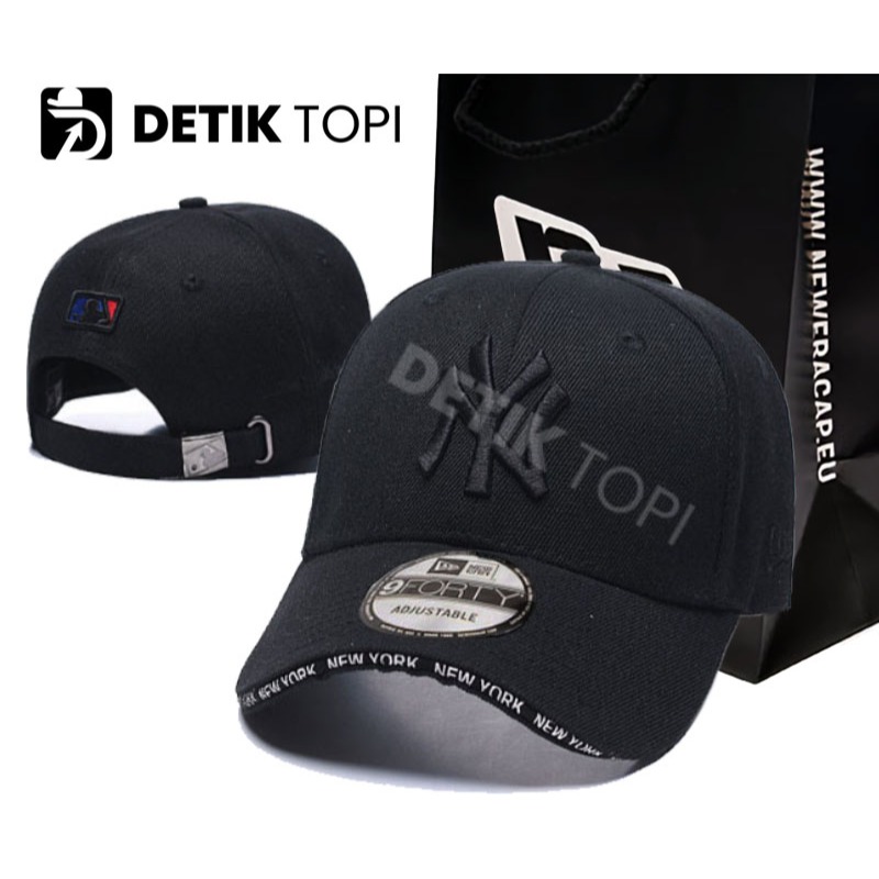 Topi Baseball NY Cap New York Yankees NY LA Hitam Black Gold Emas White Putih A Frame Strapback Bord