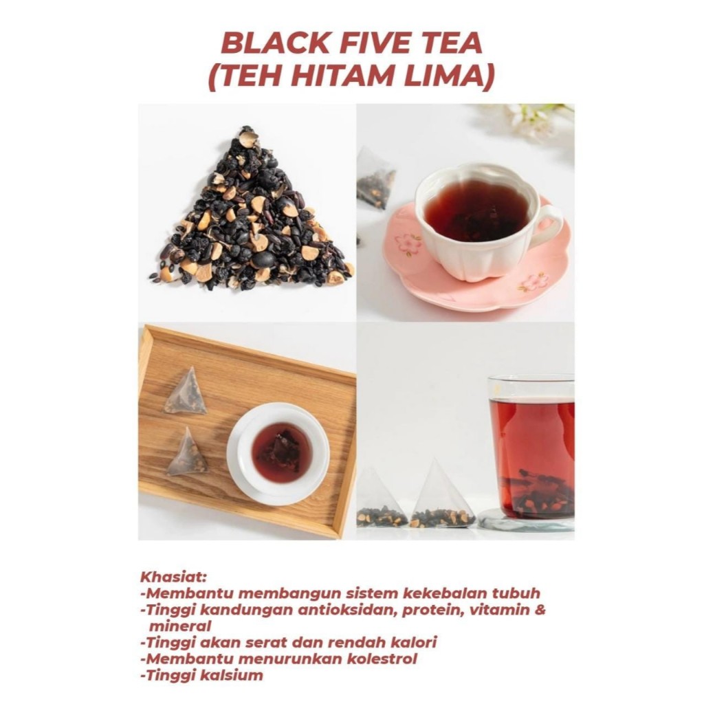 

BLACK FIVE TEA/TEH HITAM LIMA/WOLFBERRY/BERAS HITAM/KACANG HITAM/MURBE