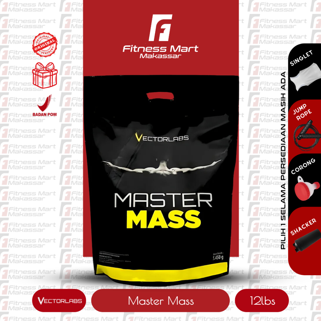 VECTORLABS MASTER MASS 12 LBS SUSU GAINER TINGGI PROTEIN BPOM