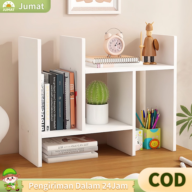 COD Rak Buku Rak Kayu Serbaguna  Meja Rak Buku Kayu Lemari Portable Susun  Rak Serbaguna Minimalis S