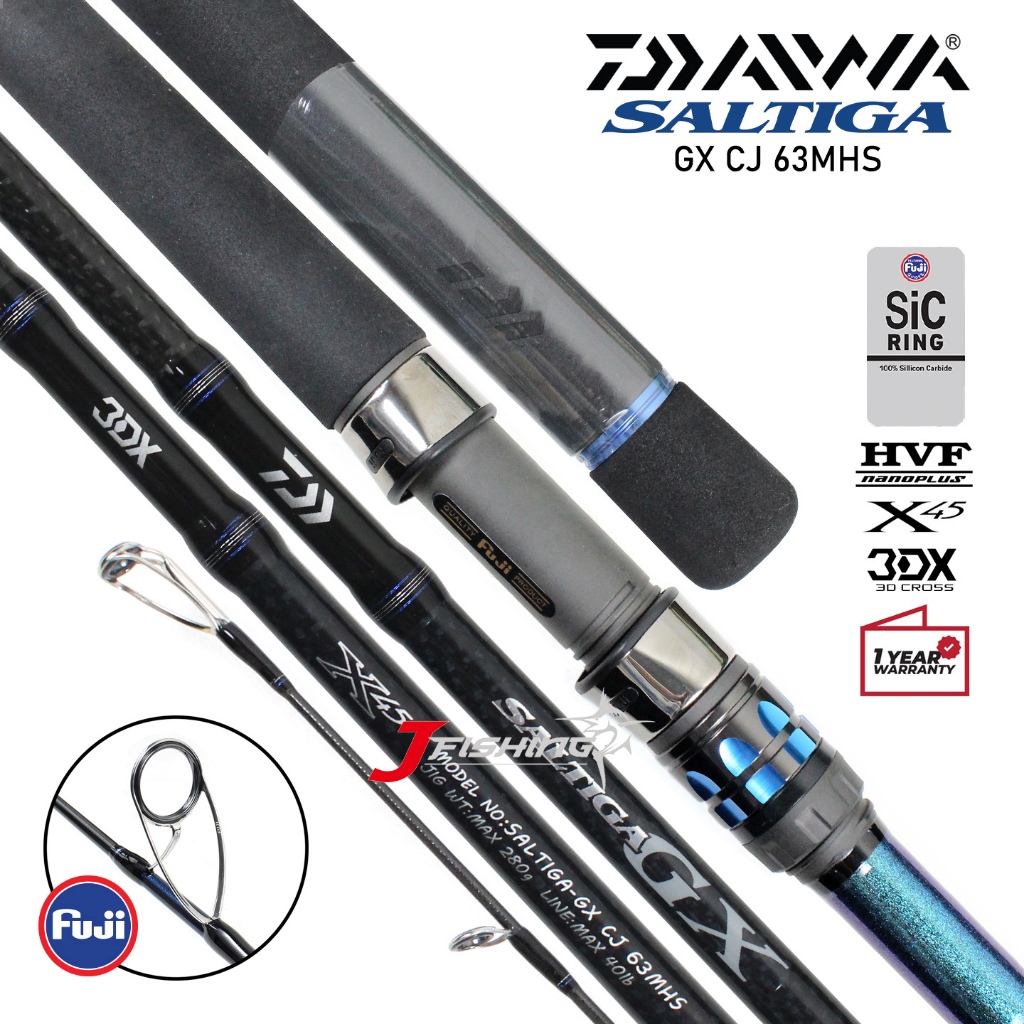 Joran DAIWA SALTIGA GX CJ 63MHS | 64MS | 62HS | Jigging | Overhead | Resmi
