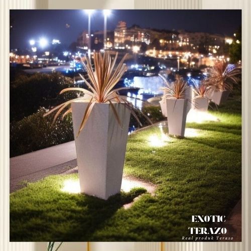 Pot Jumbo Teraso Model Piramid