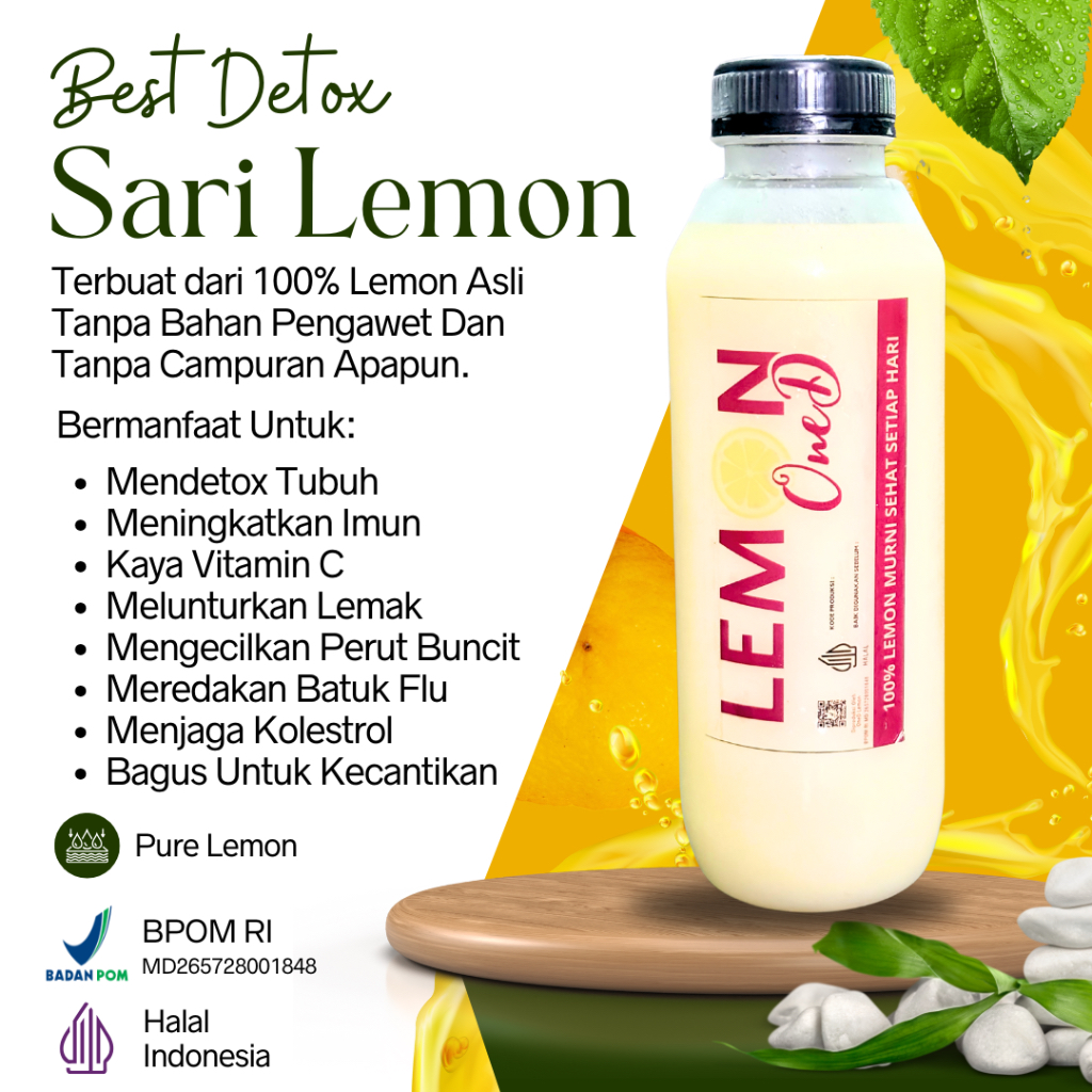 

Sari Lemon California 1000ML Murni Alami 100% Untuk Detoks Dan Diet Alami 1L