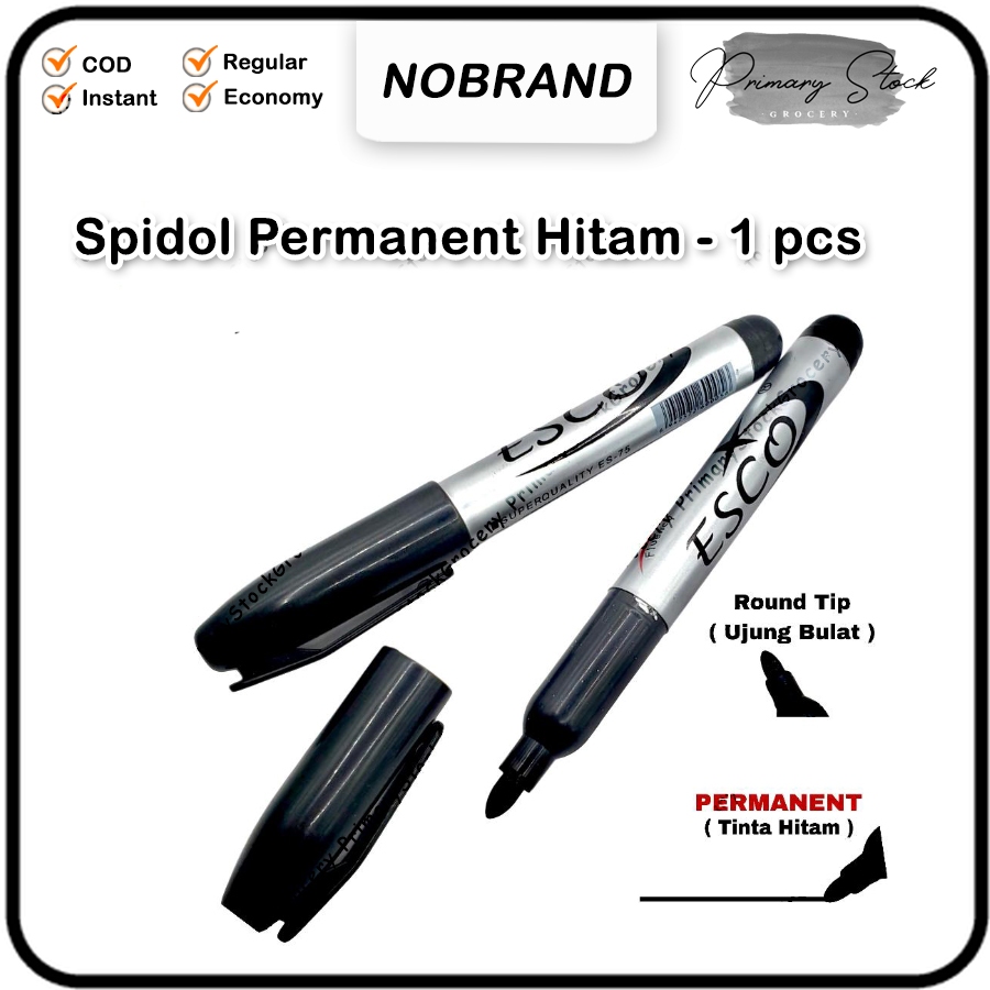 

Spidol Permanen Hitam Permanent Marker ESCO Satuan Murah