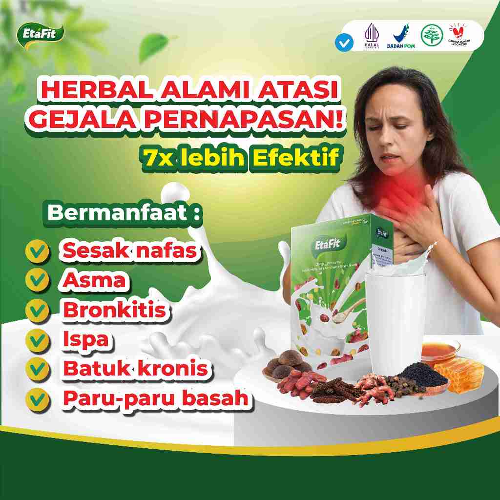 

Obat Asma Sesak Nafas Batuk Kronis & Sakit Tenggorokan - ETAFIT Susu Kambing Etawa Asli 100% Herbal