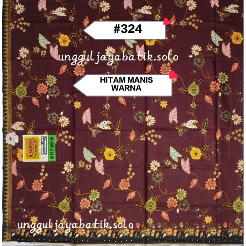 KAIN BATIK UNGGUL JAYA SANTOSO HITAM MANIS