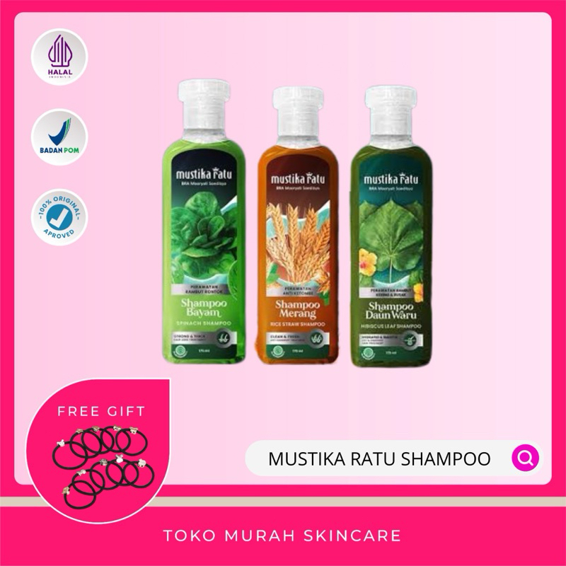 MUSTIKA RATU-Shampoo Bayam|Shampoo Merang|Shampoo Waru