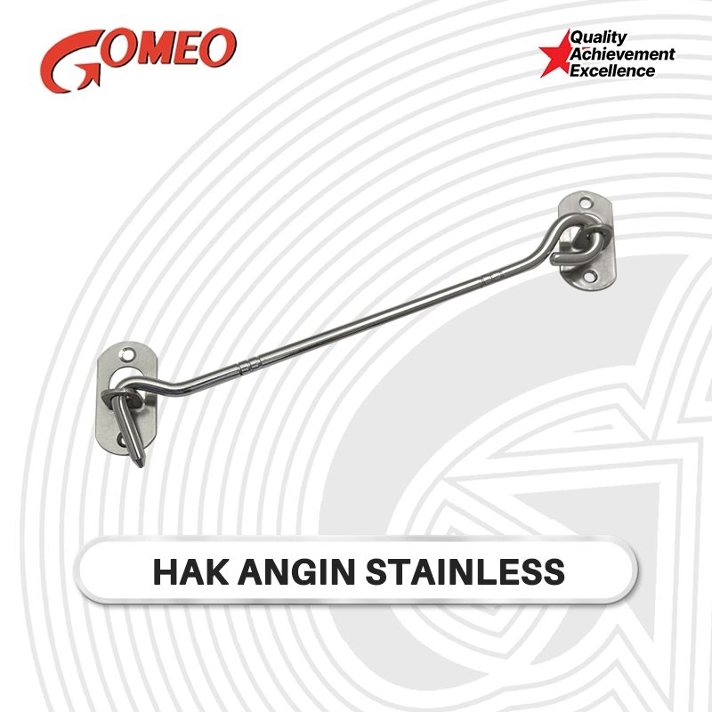 Gomeo Hak Angin Kait Cantolan Penahan Jendela Stainless 8 Inch