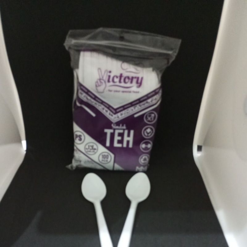 sendok teh victory putih