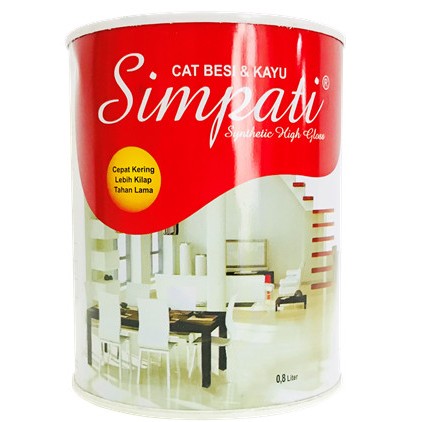 

Cat Minyak Kayu & Besi 0,8kg Tahan Lama Lebih Kilap Simpati Synthetic high gloss