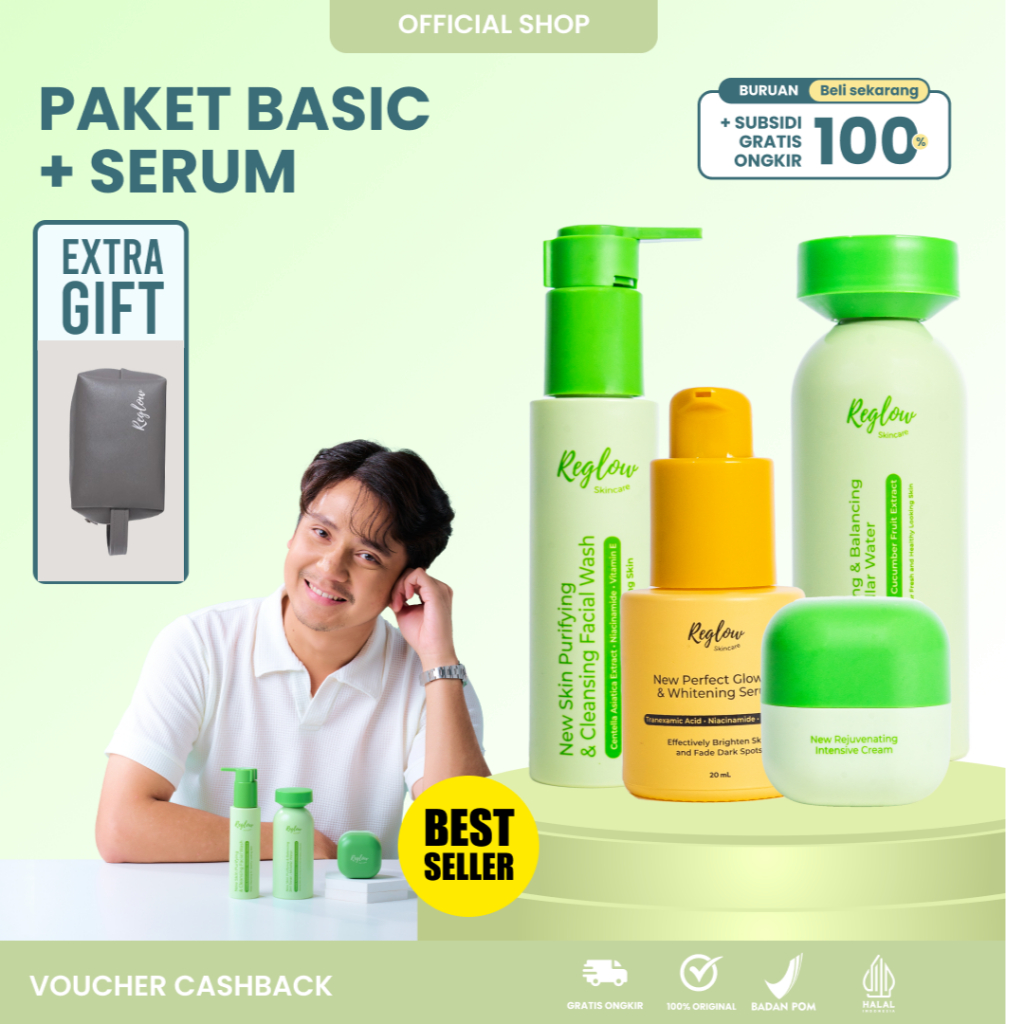 Reglow Day Cream Whitening Brightening Anti Aging BPOM Certified SPF Protection Bisa COD
