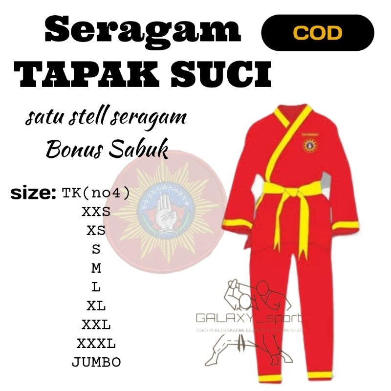 seragam tapak suci+sabuk tapak suci/baju tapak suci