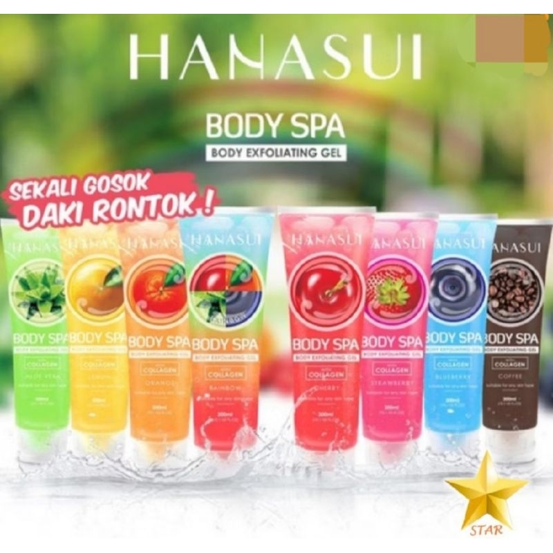 hanasui body spa / hanasui vita smoothies / hanasui body spa exfoliating gel / hanasui body scrub
