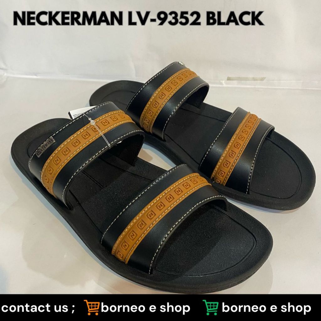 [BISA COD[Sandal Jepit Pria NECKERMAN LV-9352 Asli 100% Original / Sendal Fashion Cowok Premium dark