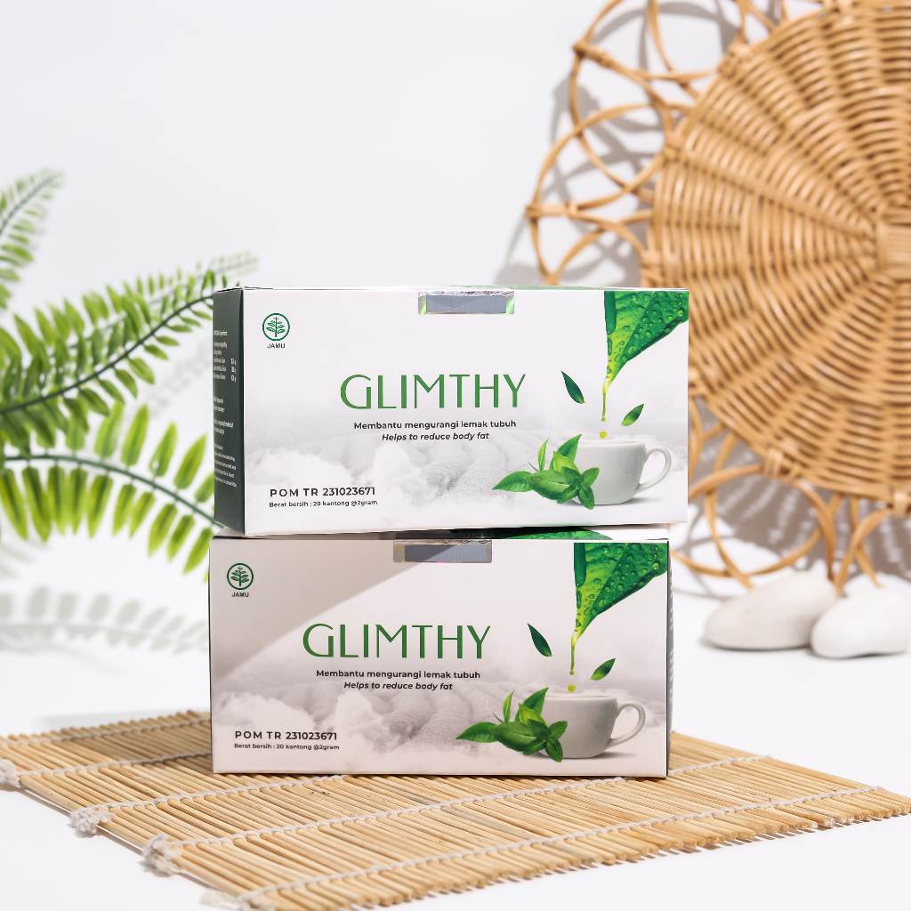 Glimthy Paket 2 Box Slimming Tea BPOM | Teh Pelangsing Badan Alami | Teh Diet Detox herbal