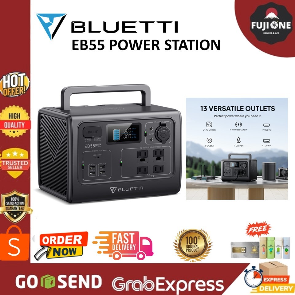 Bluetti EB55 Portable Power Station 700W Power Bank Besar Powerbank