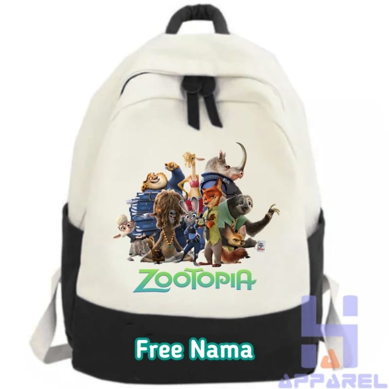 TAS RANSEL ANAK DISNEY ZOOTOPIA FREE NAMA