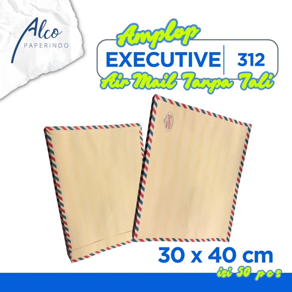 

Amplop AIRMAIL tanpa tali 312 isi 50