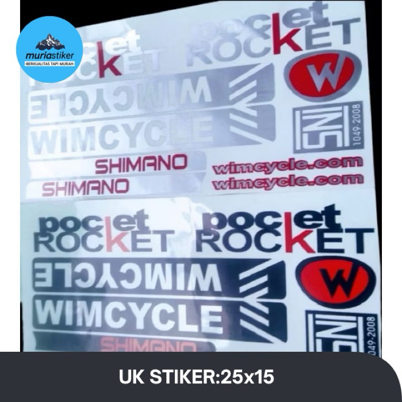 Stiker Sepeda Wimcycle Pocket Rocket
