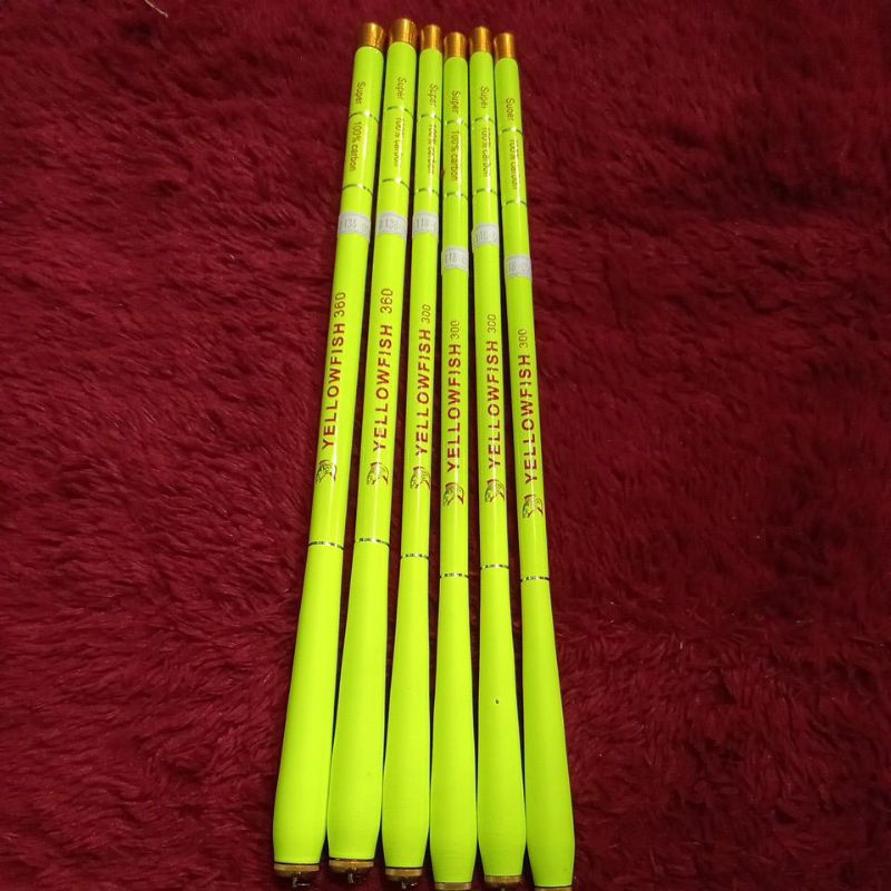 Joran Pancing Tegek Wsy Yellowfish super 100 carbon ruas pendek