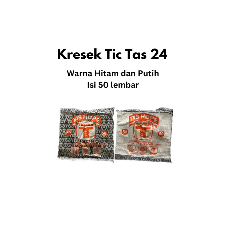 Kantong kresek tanggung  Tictas tipis MURAH ukuran 24/ kresek tanggung/ kresek tanggung Tictas/ warn