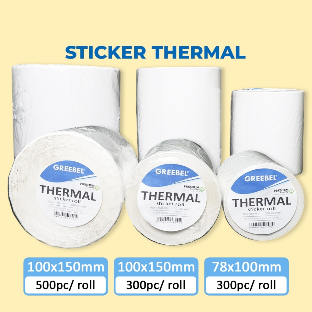 

GREEBEL Label Stiker Label Kertas Barcode / Thermal Roll Uk 78x100mm 100x150mm Waterproof