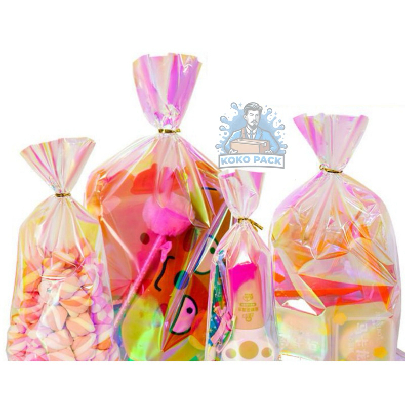 

(10PCS) PLASTIK ULTAH HOLOGRAM/PLASTIK ULANG TAHUN/GOODIE BAG/HAMPERS/TAS KANTONG ULTAH