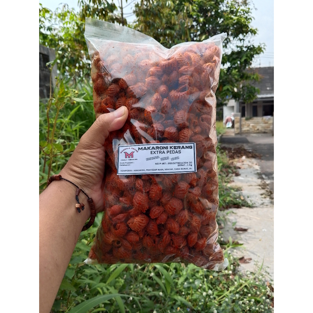 

Ygshop17 1 Kg Makaroni Kerang Gurih Extra Daun Jeruk - Snack Makanan Ringan Pedas - Cemilan