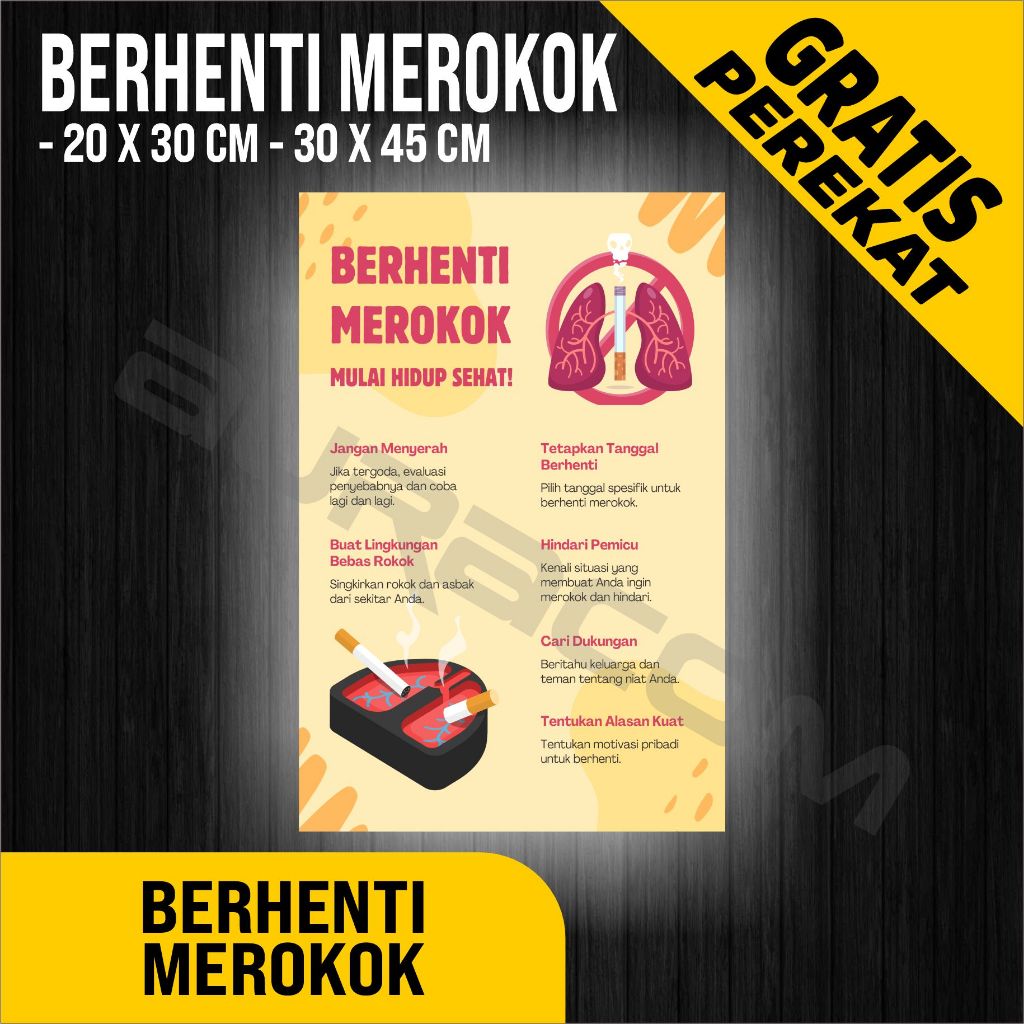 

PAPAN AKRILIK dan STIKER, POSTER BERHENTI MEROKOK, CUSTOM, FREE DESAIN ( A 486 )