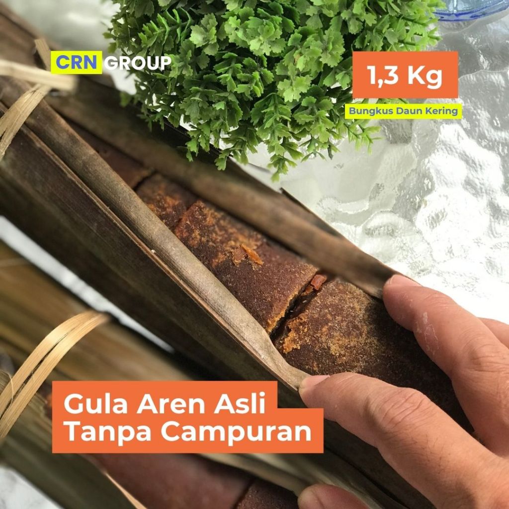 

[1,3 Kg] Gula Aren / Gula Kawung Asli Tanpa Campuran - Daun Kering