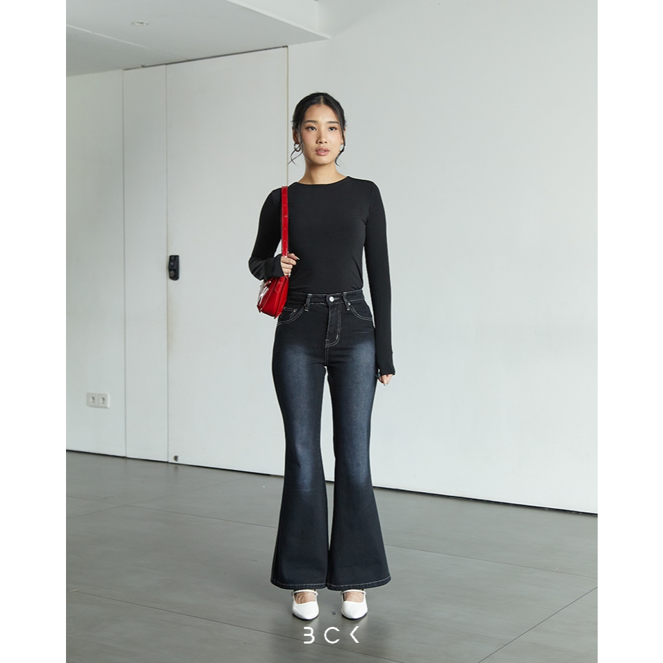 BCK - Celana Jeans Cutbray Wanita Marchelina