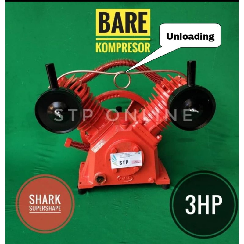 BARE/KEPALA KOMPRESOR 3hp auto shark