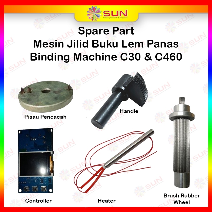 Spare Part Mesin Jilid buku A4/A3+ Mesin Binding Lem Panas Softcover, Hardcover Semi Automatic C-46