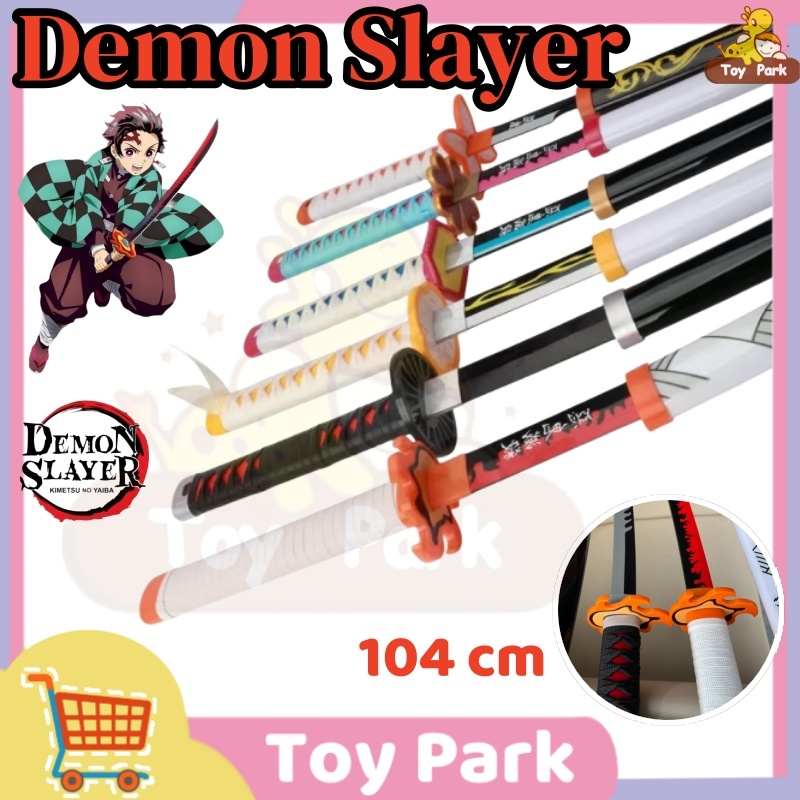 Sword Toy CosPlay Demon Slayer Sword 104cm Tanjiro Zenitsu Sword for Children Kids Gifts