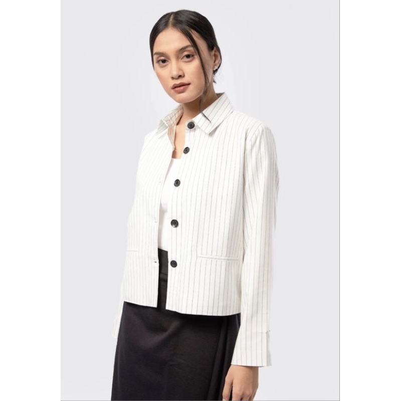 EXECUTIVE JAKET WANITA OVERSIZE STRIP