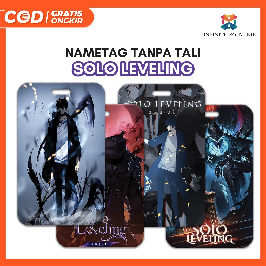 

(N009) Nametag SOLO LEVELING Tanpa Tali / Card Holder ARISE / ID Card sung jin woo / Tempat Kartu